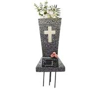 Vases commémoratifs pour tombes Ornement Funéraire Pour Cimetière | Pots à fleurs funéraires pour tombe Pour Femmes Hommes Visiteurs Vétérans Jardin Parc Accotement Cour Pelouse