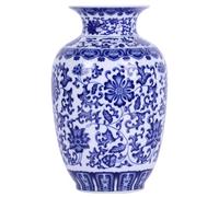 Vases traditionnels en porcelaine bleu et blanc peints à la main - Vases en céramique chinoiserie avec motif floral - Vases légers à paroi fine - Pour la décoration de la maison, le dessus de table et