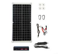 Vasiumic Chargeur de panneau solaire portable 20 W avec ventouses, alimentation solaire en silicone monocristallin pour batterie pour téléphone, voiture, yacht, léger pour le camping, la randonnée