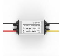 Vasiumic Convertisseur abaisseur CC 8 V-40 V vers 3 V-9 V Transformateur de tension automatique IP67 étanche Aluminium LED Robotics 3A Projects Argent (12 V 24 V à 4,2 V 3 A)