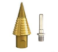 Vasiumic Fraise à bois de chauffage pour perceuse avec tête amovible à changement rapide, outil de fendage de bois à tige hexagonale carrée pour bûches sèches et humides, acier au carbone