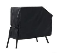 Vasiumic Grille de barbecue d'extérieur 600D à 2 brûleurs, protection imperméable et coupe-vent avec sangles, noir, 94 x 58 x 68 cm
