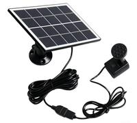 Vasiumic Kit de pompe pour fontaine à panneau solaire, 3 W 5 V, fontaine solaire d'extérieur avec port USB, charge de sécurité, décoration de bain d'oiseaux pour bassin de jardin