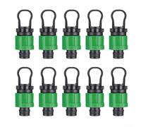 Vasiumic Lot de 10 tuyaux d'irrigation DN17 de 16 mm avec fixations sécurisées, installation sans outils d'arroseur de jardin