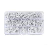 Vasiumic Lot de 200 connecteurs à sertir isolés en nylon à extrémité fermée, bornes de fil électrique 22-16/16-14/12-10 AWG, assortiment blanc de projets de câblage sécurisés