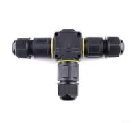 Vasiumic Lot de 3 connecteurs de câble étanches IP68 à 3 conducteurs - Connecteur en T 4 de 11 mm vers fils résistants aux UV - Boîtier en nylon - Réparation d'éclairage LED extérieur (6-11 mm)