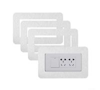 Vasiumic Lot de 4 plaques d'interrupteur auto-lumineuses décoratives pour interrupteurs standard, aucun outil nécessaire, cadres de prise murale, doré (argenté)