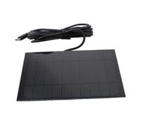 Vasiumic Panneau solaire 3,5 W avec sortie, caméras de sécurité solaires monocristallines 5 V USB, lampes de jardin, téléphones, kit d'alimentation en énergie extérieure résistant aux intempéries