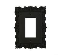 Vasiumic Plaque murale victorienne, cadre décoratif pour interrupteur, impression 3D en polycarbonate sculpté européen, 15 x 11,3 cm, décoration pour interrupteur américain (C)