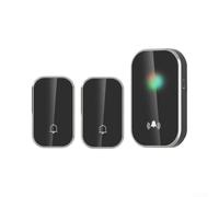 Vasiumic Sonnette sans fil pour systèmes alimentés, appelant intelligent longue portée avec carillon à haut volume, facile à installer, pas de câblage nécessaire pour la maison et le bureau, design en
