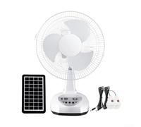 Vasiumic Ventilateur de bureau oscillant de camping, blanc, 30,5 cm, rechargeable, avec veilleuse, alimentation USB, refroidisseur d'air silencieux, multifonction pour la pêche, les voyages, le bureau