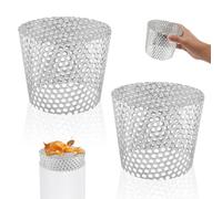 Vaskula 2 Pièces Crapaudine de Gouttière 90-110mm Grille Gouttière Anti Feuilles 304 en Acier Inoxydable Protege Gouttiere Contre Les Feuilles Argenté Grillage Gouttiere pour Éviter Les Blocages