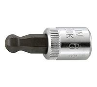 Gedore Tournevis embout femelle IN 20 K 4 – 1/4" à bout sphérique hexagonal 4 mm – Quantité 1
