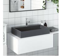 vidaXL Lavabo 60x38x11 cm Fonte minérale/fonte de marbre anthracite