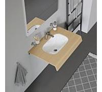 Duravit D-Code Vasque à encastrer 0338490000 Installation par le bas, avec trop-plein, Weiß Hochglanz