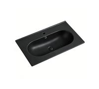Vasque à encastrer ovale - 80 x 46 cm - Noir mat - CLEA | Surface facile à nettoyer
