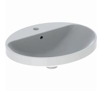 Geberit Vasque à encastrer VariForm ovale 55×45 cm trop-plein trou robinetterie blanc 500.720.01.2