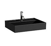 Vasque à Kartell H8163330201041 , 60x46cm, noir, chevauchement. et Hahnl., céramique saphir