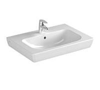 Vasque à meuble VitrA S20 5522B003-0001 65 x 46 cm, blanche, trou de trop-plein/robinetterie au centre