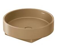 Duravit Balcoon vasque à poser, polie, sans trou pour robinet, ronde, diamètre 450mm, 240945AM79, Couleur: Clay terra Mat