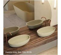Vasque à poser beige ESCALA RIHO 55x32 cm solid surface