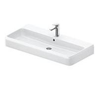 Vasque à poser Duravit Collection One 2382100027 100 x 47 cm, blanc brillant, avec trou de robinetterie, trop-plein et plateforme de robinetterie, finition sablée