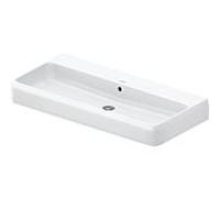 Vasque à poser Duravit Collection One 2382100028 100 x 47 cm, blanc brillant, sans perçage pour robinetterie, avec trop-plein, plate-forme pour perçage, sablée