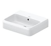 Vasque à poser Duravit Collection One 2382502028 50 x 42 cm, blanc brillant HygieneGlaze, sans trou de robinetterie, avec trop-plein, platelage pour trou de robinetterie, à poser
