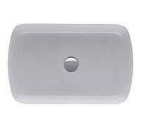 Vasque à poser Duravit Collection One 2384600079 60x40cm, sans trou de robinetterie, avec trop-plein et platelage, finition blanc brillant