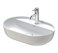 Duravit Luv - Vasque, 60x40 cm, sans trop-plein, avec trou pour robinetterie, WonderGliss, blanc / gris satin mat 03806023001
