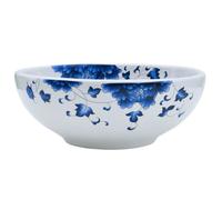 Vasque à poser en céramique - vidaXL - 41x14 cm - Blanc et bleu - Trou de vidange 4,5 cm - Motifs vintage