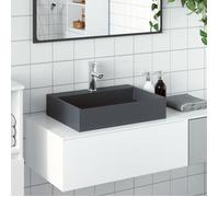 vidaXL Lavabo 50x38x11 cm fonte minérale/fonte de marbre anthracite