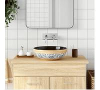 vidaXL Vasque à poser Multicolore Rond Ø41x14 cm Céramique