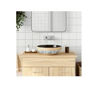 vidaXL Vasque à poser ronde multicolore Ø41 x 14 cm céramique