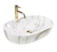 Vasque à poser - REA - Cleo 61 - Céramique - Ovale - Blanc