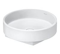 Duravit Balcoon vasque à poser, polie, sans trou pour robinet, ronde, diamètre 450mm, 240945AC79, Couleur: Soie matte blanche