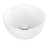 Vasque à poser Villeroy & Boch Artis 43893201, diamètre 32,5 cm, ronde, sans trou de robinetterie, sans trop-plein, blanche