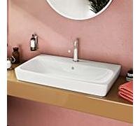 Vasque à poser VitrA Metropole 5663B003-0973 blanche, 80 x 46 cm, polie, trou de trop-plein/robinetterie au centre