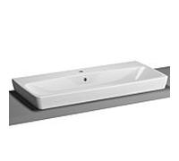 Vasque à poser VitrA Metropole 5664B003-0973 blanche, 100 x 46 cm, polie, trou de trop-plein/robinetterie au centre