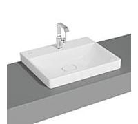 Vasque à poser VitrA New Metropole 7526B003-0937, blanc brillant, sans trop-plein, 60 x 47 x 17 cm, 1 trou de robinetterie au centre