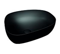 Vasque à poser VitrA Options 5991B483-0016 56 x 44 cm, asymétrique, sans trop-plein ni trou de robinetterie, noir mat VC