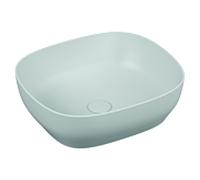 Vasque à poser VitrA Options 5994B403-0016 47,5 x 41 cm, rectangulaire, sans trop-plein ni trou de robinetterie, en vinyle blanc.