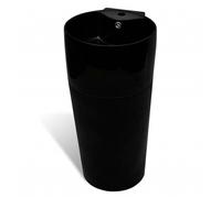 Vasque à trou de trop-plein/robinet céramique Noir pour salle de bain