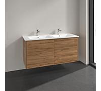 Vasque double Villeroy & Boch Finero avec meuble sous vasque 130 cm S00505RHR1 Ensemble vasque, 130 x 50 x 17 cm, corps chêne Kansas