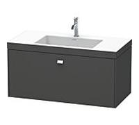 vasque Duravit Brioso c-bonded avec soubassement BR4602O1049, 100x48cm Graphit Matt / chrome, 2000 .
