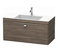 vasque Duravit Brioso c-bonded avec soubassement BR4602O1051, 100x48cm, Pin Terra / chrome, 2000 .