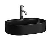 Vasque Laufen SAVOY H8129457161111 38 x 55 cm, ovale, sans trop-plein, 1 trou de robinetterie, noir mat