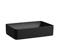 Vasque Laufen SAVOY H8169447161121 38 x 55 cm, rectangulaire, sans trop-plein, sans trou de robinetterie, noir mat