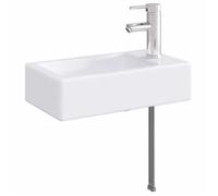 Vasque lavabo - Lavabo de salle de bains - vidaXL - métal - chrome - 45,5 x 25,5 x 13 cm - drainage intégré 5720245