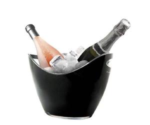 Vasque Rafraichissante 2 Bouteilles Noire Vin Bouquet